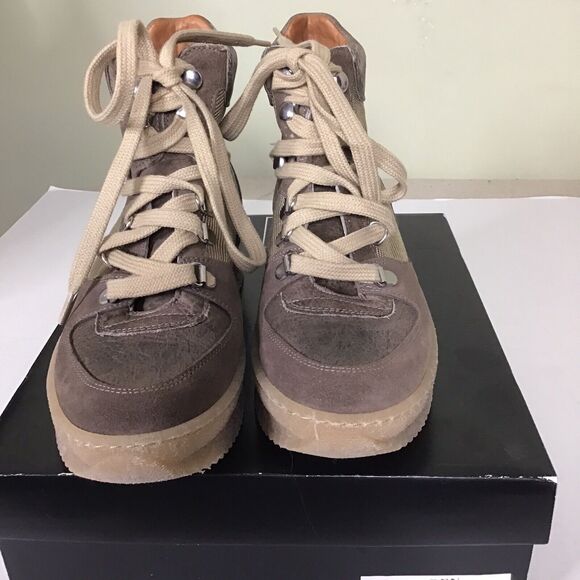 Renvy Women Lace Up Fashion Ankle Army Wedge boots with Jogger Sole Sz. 6.5 NIB - Picture 5 of 12